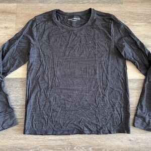 Outdoor Voices Long-Sleeve Crew in Charcoal Heather